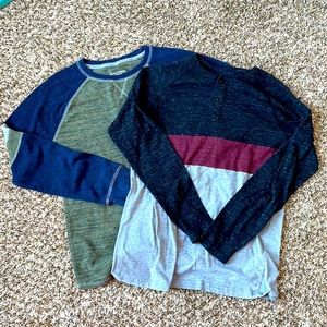 Arizona Jean co 2 long sleeve Henley xl 18/20 shirts